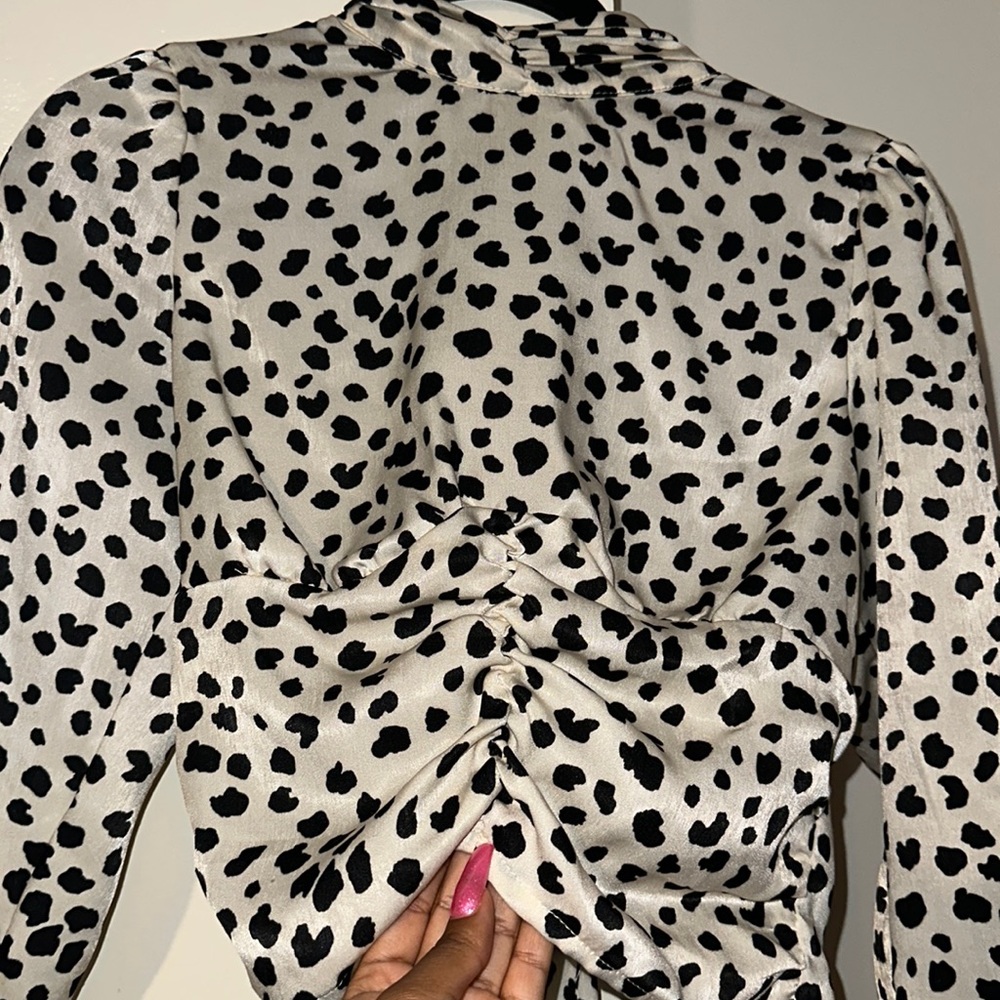 Patterned business silk shirt
